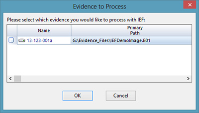 Evidence to process