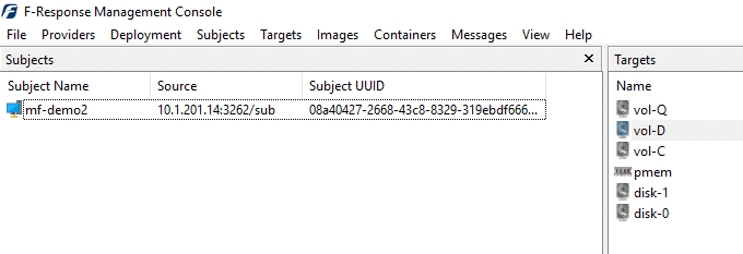 F-Response Management Console Subjects