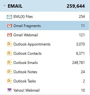 Email files