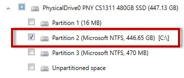 Searching through partitions