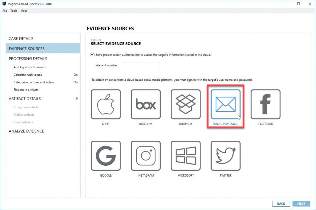 Creating a Case in AXIOM