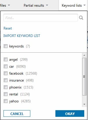 Keyword List