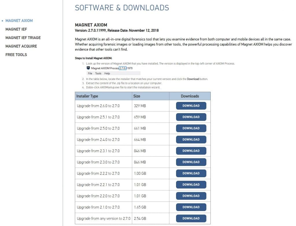 Delta Packs Let You Updates Magnet Forensics