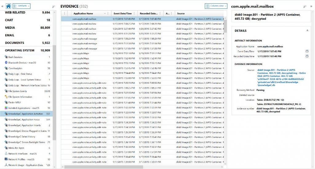 KnowledgeC-Datenbanken