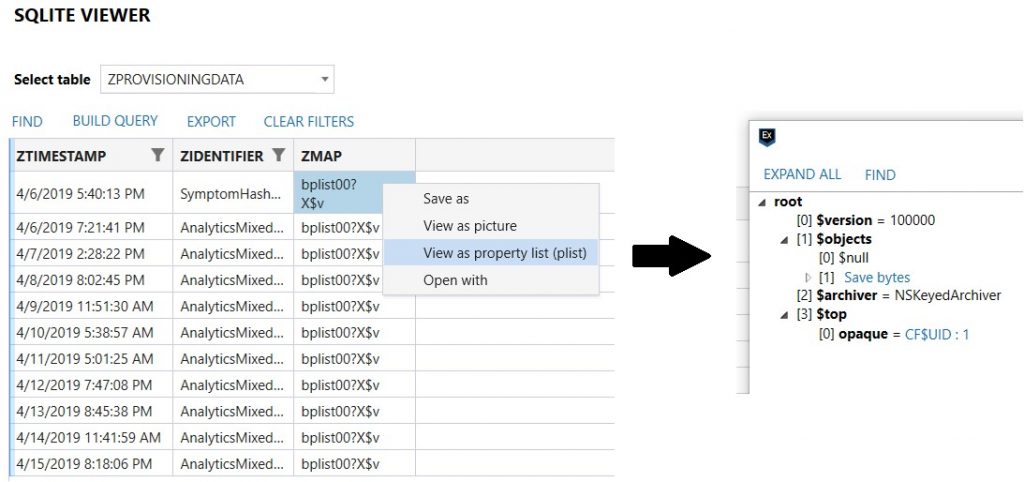 Internal viewer within AXIOM Examine