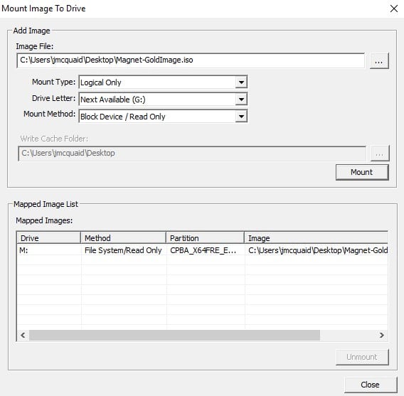 Mounting the ISO as read-only