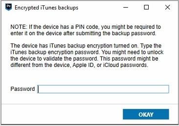 Encrypted iTunes backups