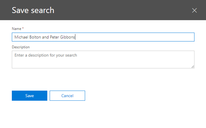 Save search