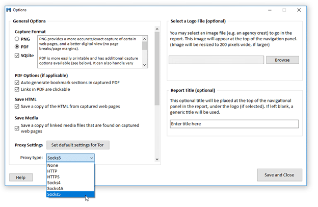 Proxy support for an active Tor Connection