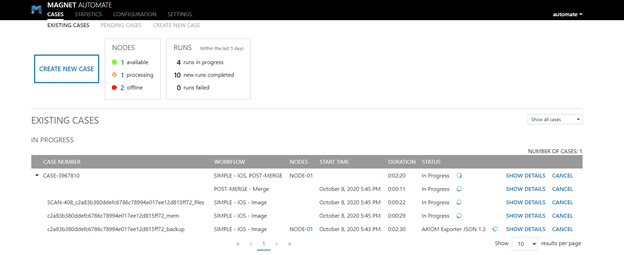 Using AUTOMATE to process GrayKey images