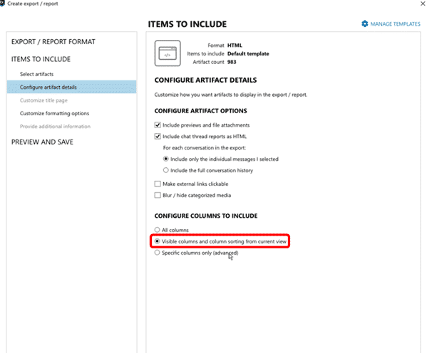 Persist Sorting and Column Order from Examine View