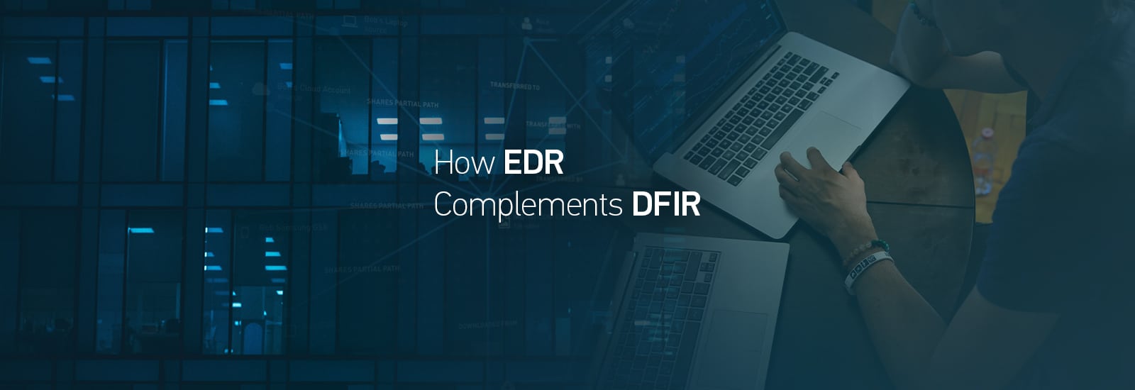 Decorative header for "How EDR Complements DFIR"