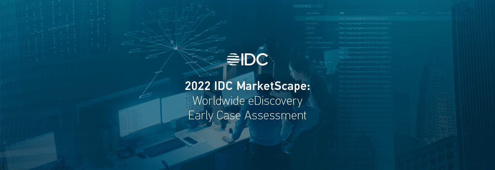 A decorative header for the IDC MarketScape eDiscovery