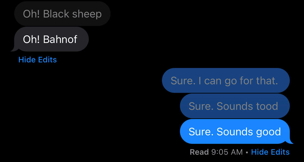 A look at how Apple captures every edited message in iMessage. 