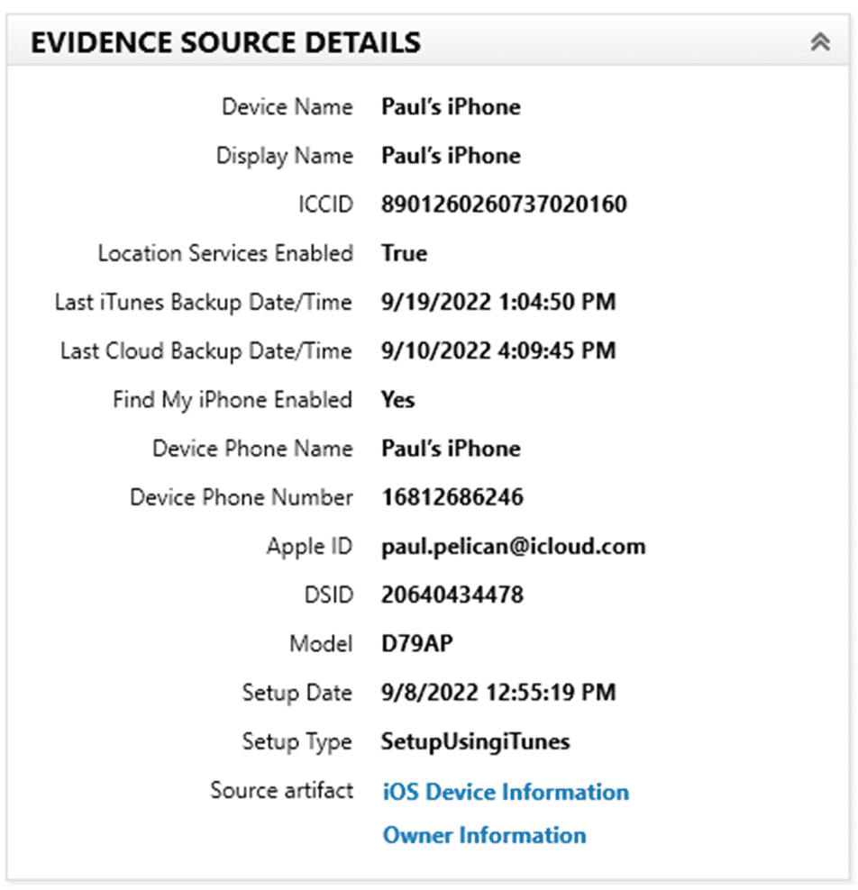 Evidence Source Details