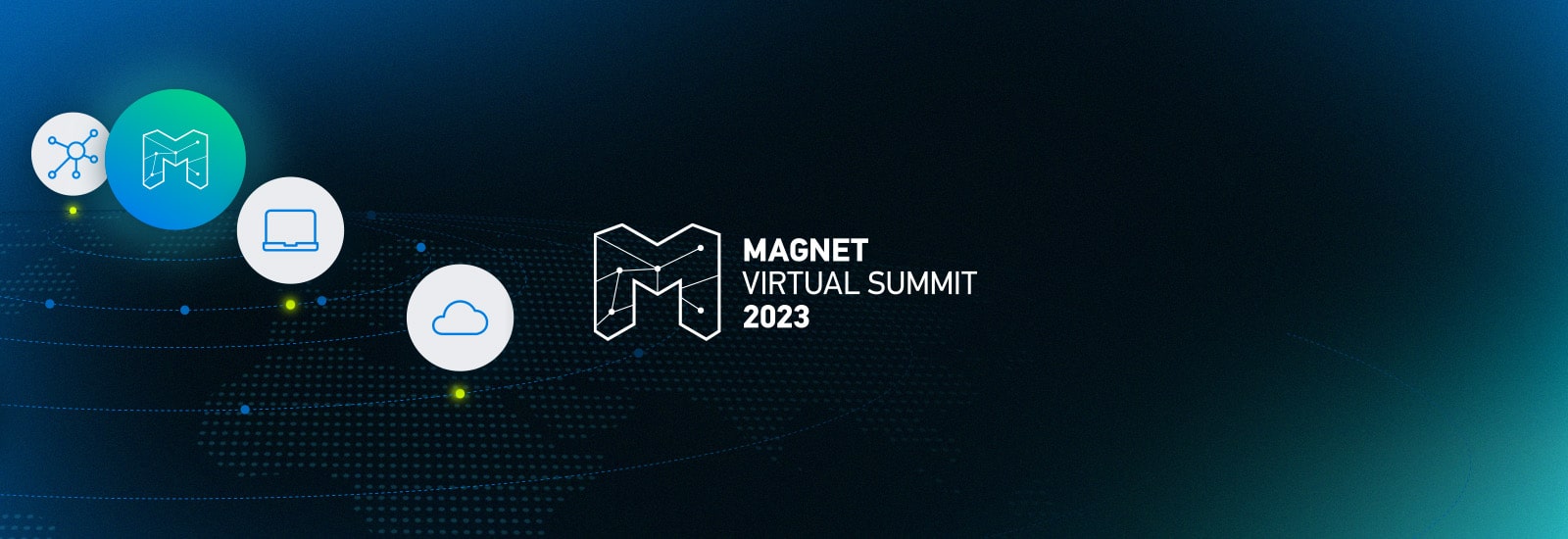 A decorative header for the Magnet Virtual Summit 2023 announcement