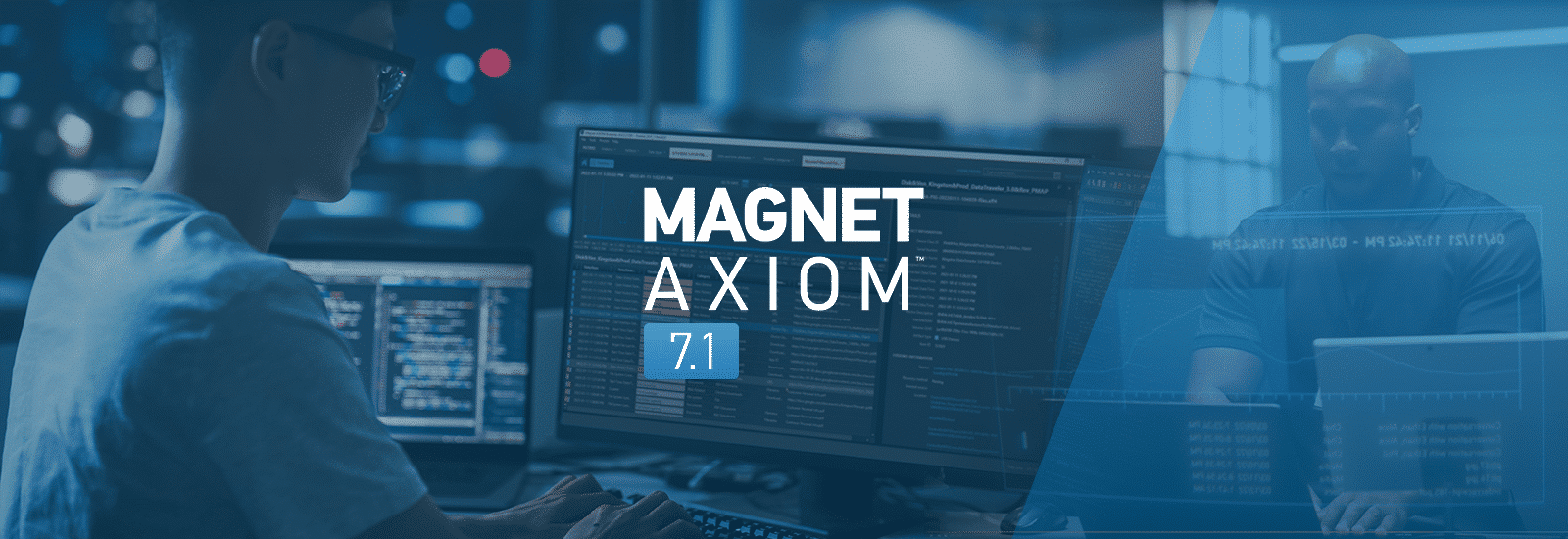 A decorative header for the Magnet AXIOM 7.1 release