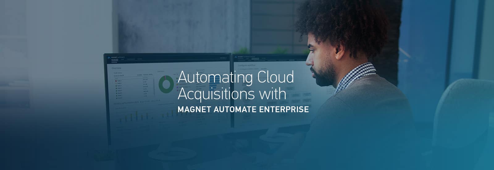 A decorative header for the Magnet AUTOMATE Enterprise Cloud Acquisitions post