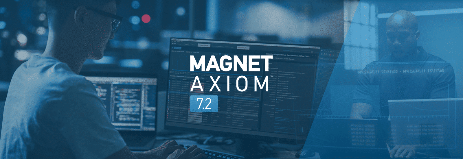 A decorative header for the Magnet AXIOM 7.2 release