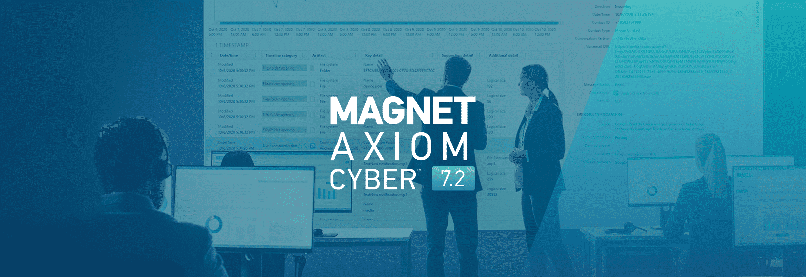 A decorative header for the Magnet AXIOM Cyber 7.2 release