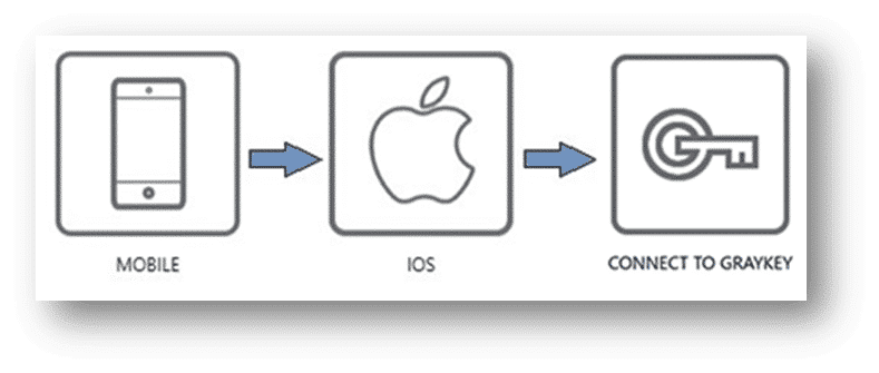 A screenshot from Magnet AXIOM showing how to load GrayKey extractions with a direct connection. 