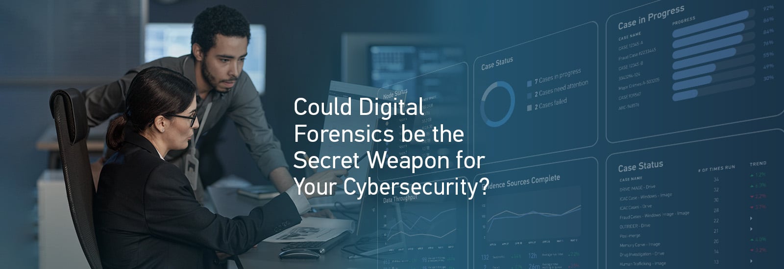 A decorative header for the post "A social media image for the blog post "Could Digital Forensics be the Secret Weapon for Your Cybersecurity?"