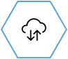 An icon symbolizing the elasticity of cloud environments