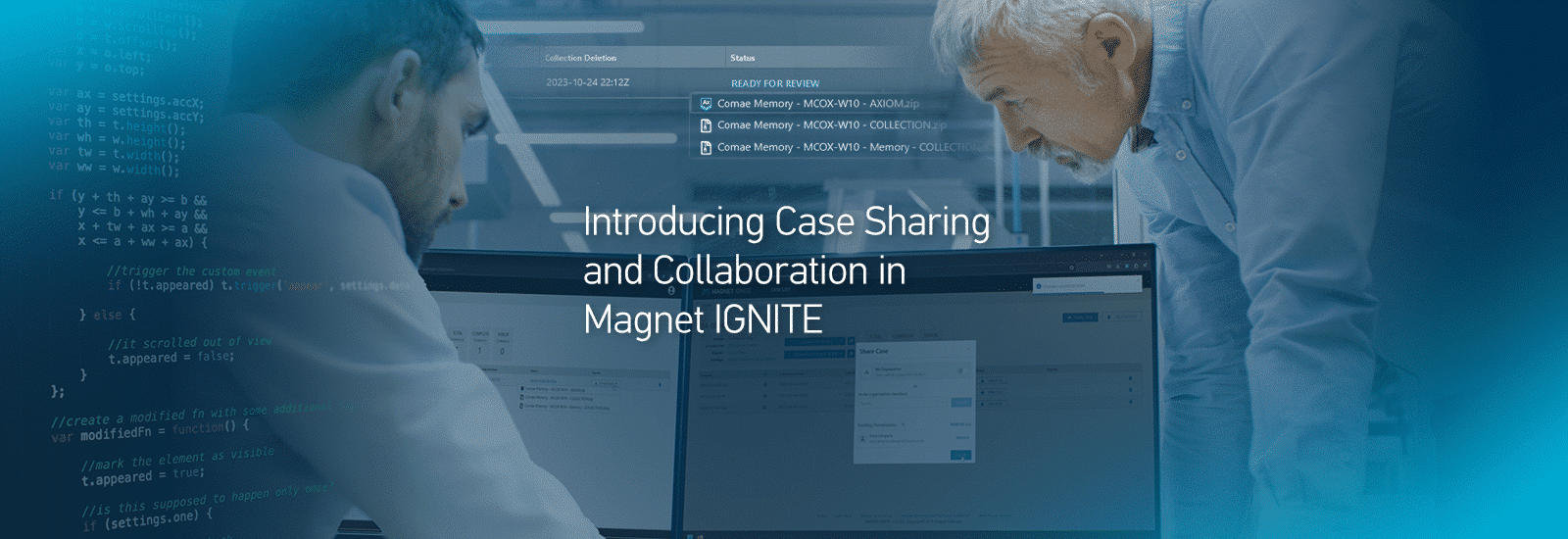 A decorative blog header for Case Sharing in Magnet IGNITE