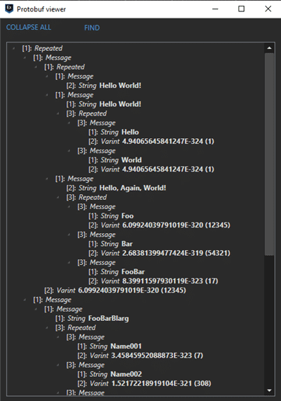 A screenshot of the Protobuf viewer in Magnet AXIOM 7.4