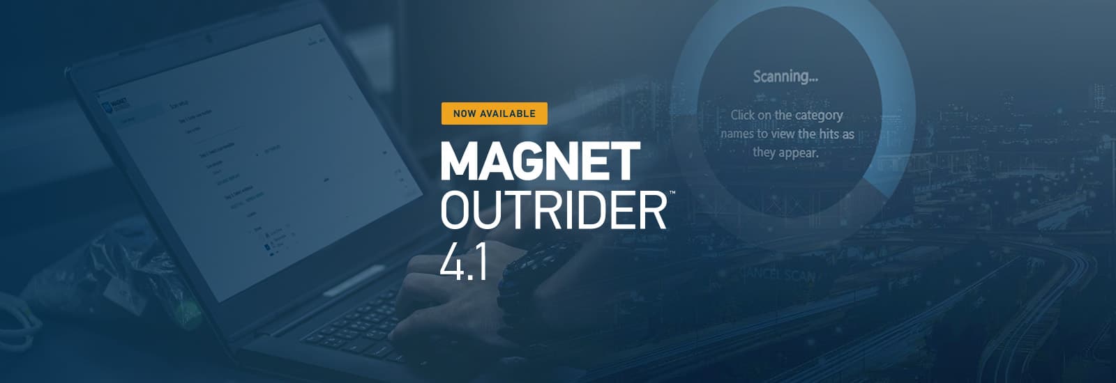 A decorative header for the Magnet OUTRIDER 4.1 release blog post.