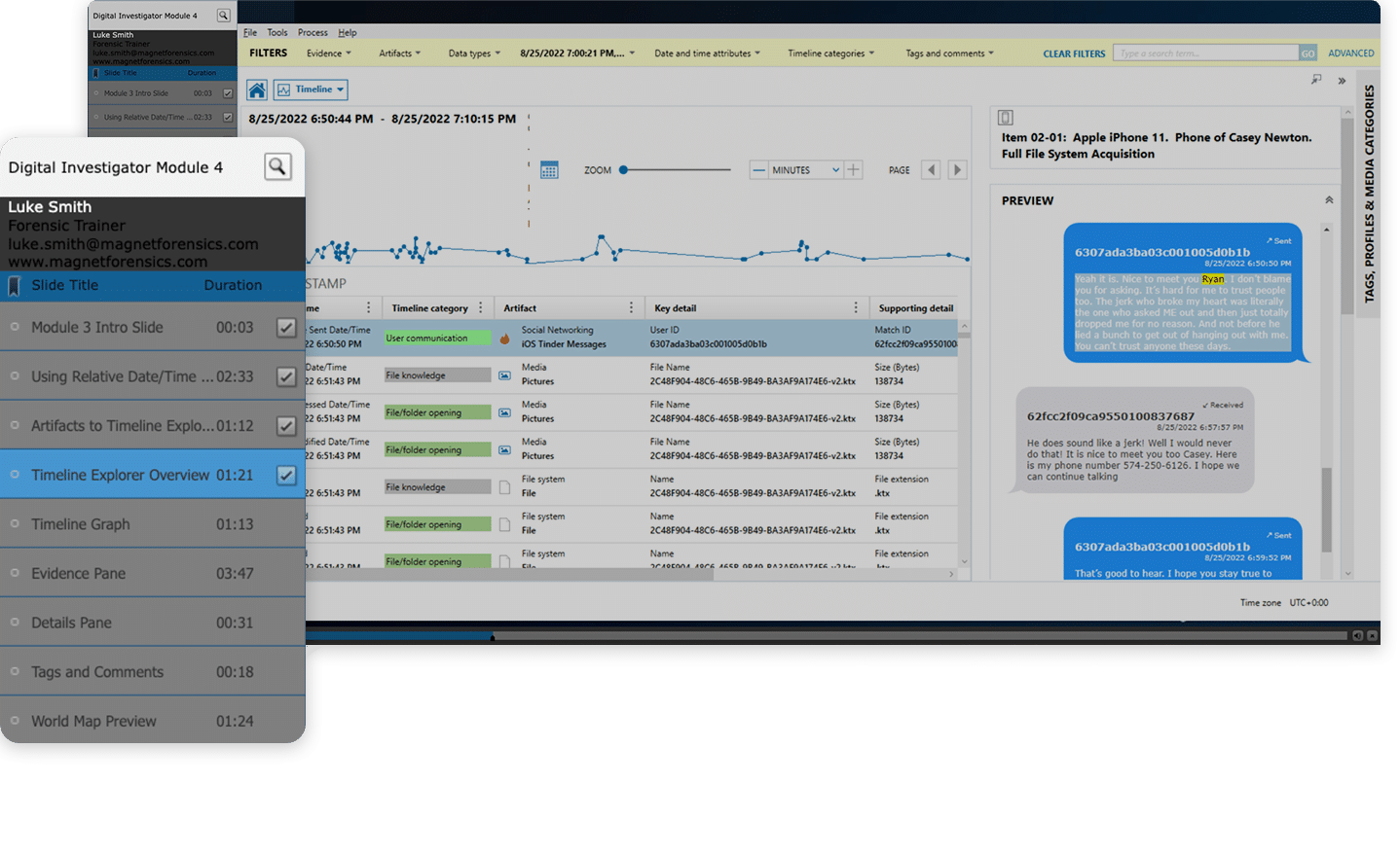 Module 4 training screen