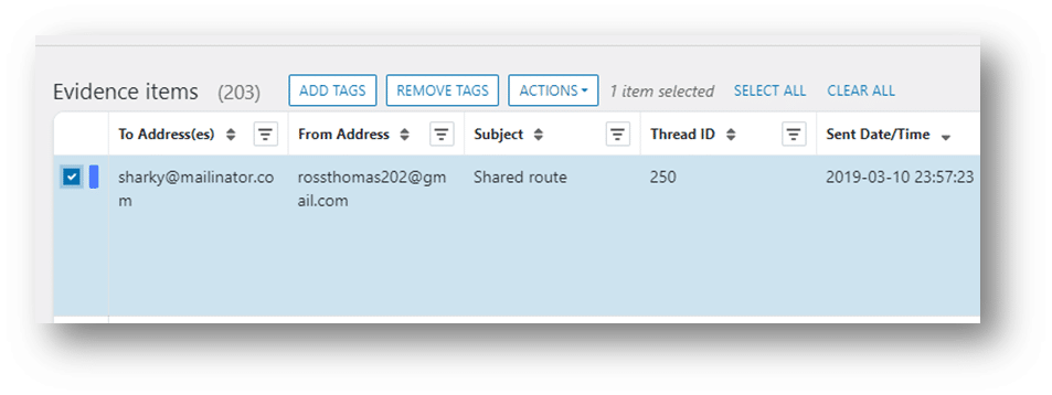 A screenshot of the new tagging options in Magnet REVIEW 5.3: add tags, remove tags, or other actions.