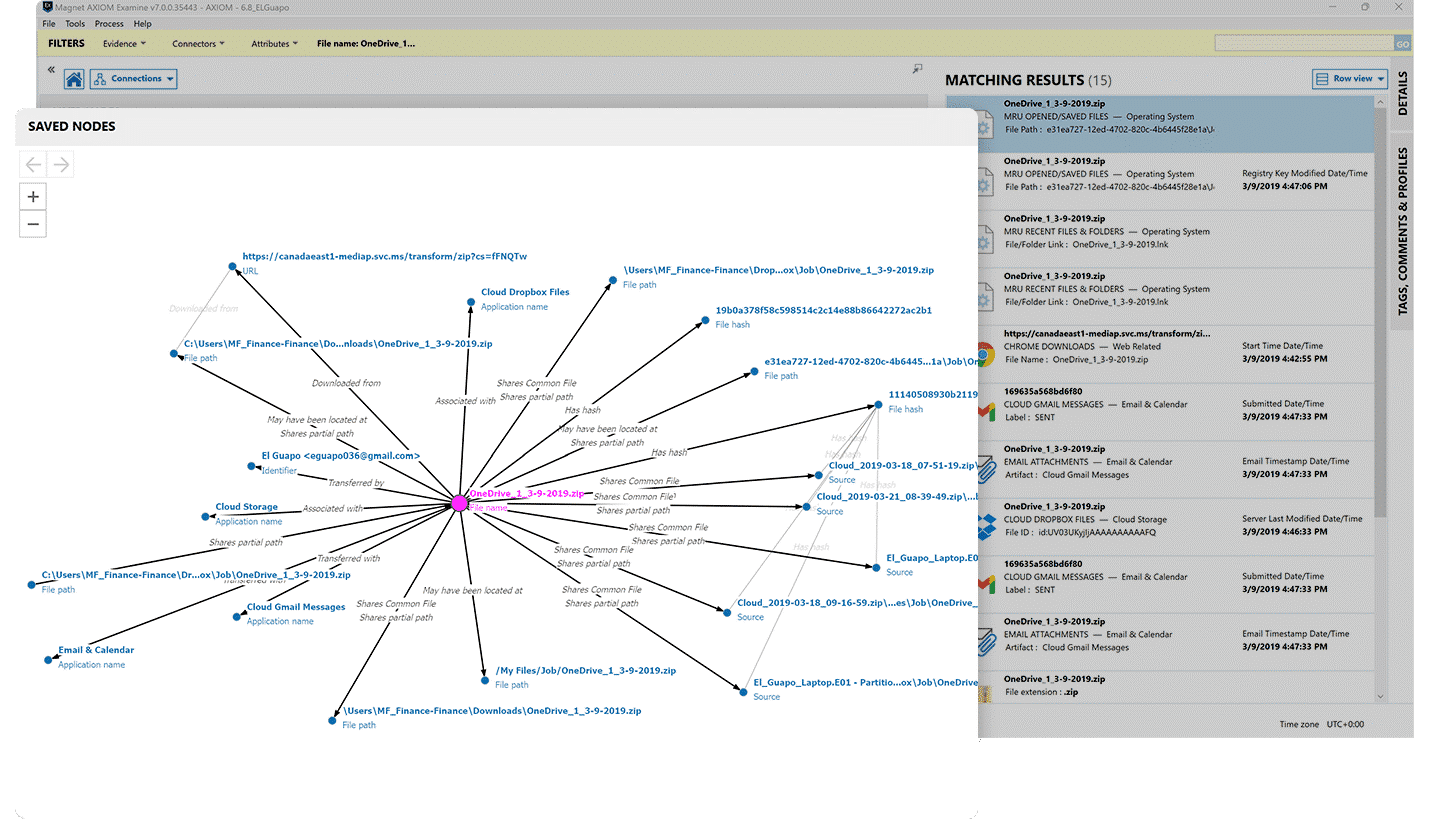 Screenshot of the Magnet Axiom Cyber interface