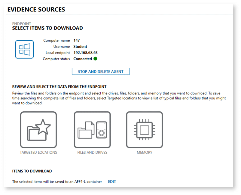A screenshot showing the Evidence Sources panel in Magnet Axiom Cyber.