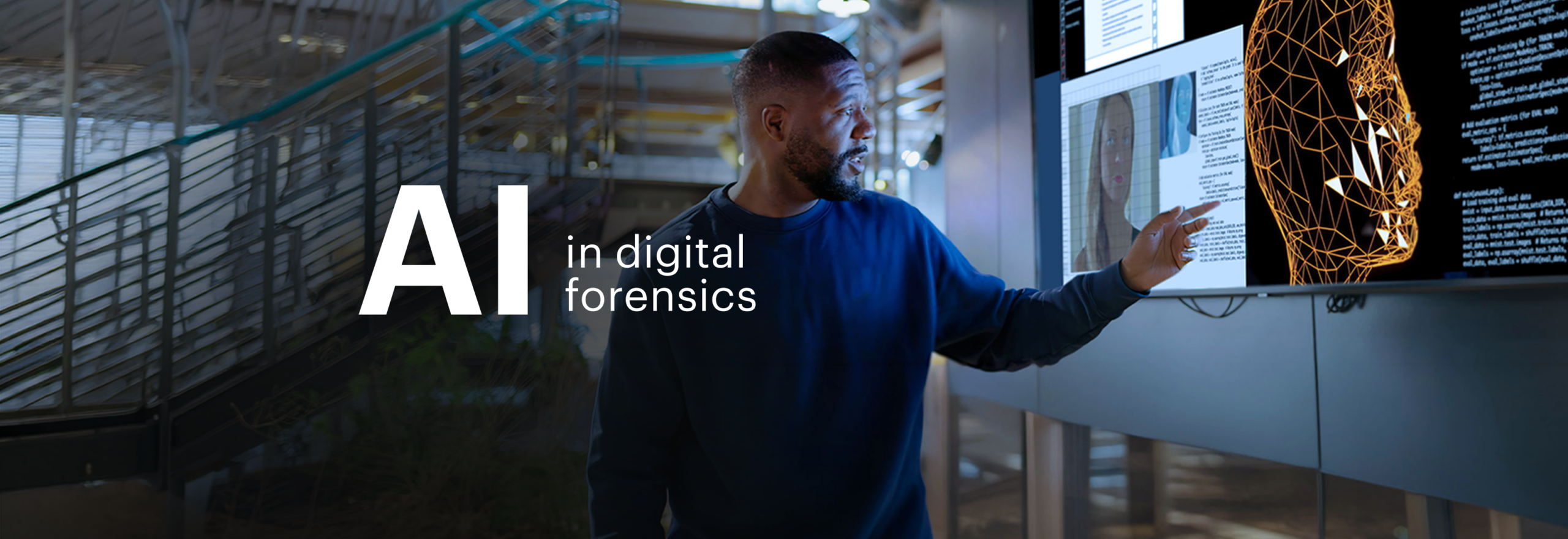 Decorative header image with AI in digital forensics text.